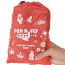 Fun N Fly Foldable Travel Tray - Blue Red Portable Durable Kids, Toddler, Baby Play Space and Snack Desk for Airplane Travel by FunnFly