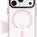ORNARTO Air Case for iPhone 17 Pro Max Clear | Military-Grade Drop Protection | Camera Control Button | Compatible with MagSafe | Built-in Air Phone Cover - Pink