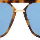 SOJOS Sunglasses for Women & Men, Square, Retro, Polarized Lens, Trendy Aviator, 90s Shades (Brown Tortoise/Blue)