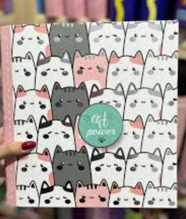 3 Ring Binder Cute Cats Kittens 1.5" Round Ring Binders View Binder with 200 Sheet for Kids School Supplies Women Men Office, 1 Pack