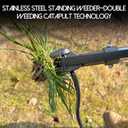 4-Claw Weed Puller Tool,45'' Stand Up Heavy Duty Long Handle Weeding Tool,High-Strength Stainless Steel Garden Weed Remover Tool,Without Bending DesignErgonomic