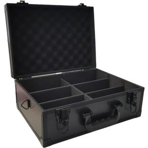 2700+ Cards Storage Box, Secure Lockable Card Case with Shoulder Strap, Heavy-Duty Acrylic Trading Card Organizer with 6 Dividers for TCG, CCG and Sports Cards (Black)