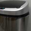 iTouchless SensorCan 13 Gallon Kitchen Trash Can with Odor Filter, Stainless Steel Oval Automatic Trashcan for Home Office Bedroom Living Room Garage Large Capacity Slim Space-Saving Bin