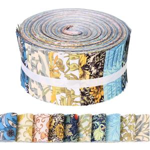 50Pcs William Morris Floral Jelly Fabric Strips Roll for Quilting Crafting Spring Summer Floral Precut Patchwork for Sewing DIY Crafts 2.55 Inch Polyester Fabric Bundles 50Pcs William Morris Floral Jelly Fabric Strips Roll for Quilting Crafting Spring Summer Floral Precut Patchwork for Sewing DIY Crafts 2.55 Inch Polyester Fabric Bundles
