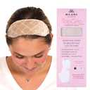 MILANO COLLECTION Glueless Top Grip for Hair Topper & Wiglets, Adjustable Translucent Strap with Side Openings, Top Headband for Your Wig or Topper, Includes Clips, Beige, Medium