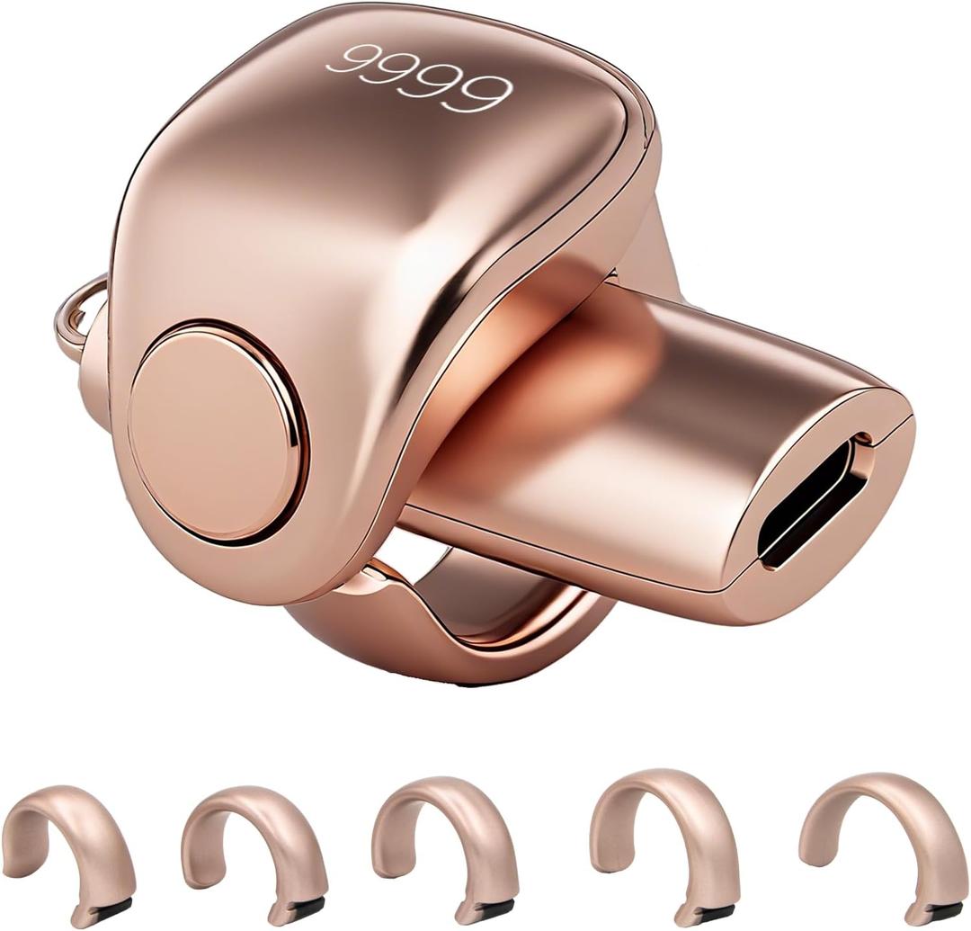 XG.&co Zikr Smart Ring,Adjustable Ring Finger Counter, Tasbeeh Counters, Prayer Direction Indicator Guide,5 Azan Alarm Clock, APP Support Eid al-Fitr Eid Muslims (Rose Gold Faith+)