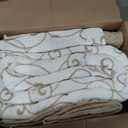 Lady Ann 3Pcs Oversized King Quilt Set 128x120 - Beige Embroidery Pattern Reversible Cotton bedspreads & coverlets, Lightweight Quilted Extra Large Elegant Oversized King Bedroom Bedding Set, Oversized King Plus