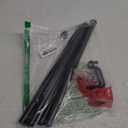 TONIAL 2 Pack Curtain Rods 32 to 58 Inch, Telescoping Splicing 3/4 Inch Single Rods for Windows Decorative Drapery Rod with Small Finial, Black