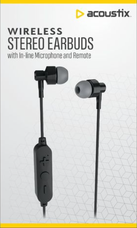Wireless Stereo Earbuds With In-line Microphone and Remote