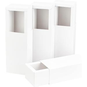 BENECREAT 16PCS White Kraft Packaging Drawer Box 4x2x1.4 Inch Cardboard Present Box for Lipstick, Small Perfume Essential Oil Bottle