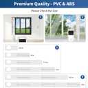 Portable Air Conditioner Sliding Door Vent Kit - Adjustable Length up to 90 Inches, Universal Balcony Seal Plate Set for 5.1" & 5.9" Diameter AC Exhaust Hose