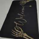 Roszwtit Halloween Door Mat 30 X 17 Inch Halloween Skull Doormat Indoor Outdoor Entrance Floor Mat Non Slip Halloween Decor Rubber Welcome Mats (1'5" x 2'6" (Rectangular))