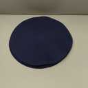 SHACOS Round Placemats Set of 8 Washable 15 inch Round Table Mats Cotton Polyester Woven Braided Place Mats for Dining Table, Navy