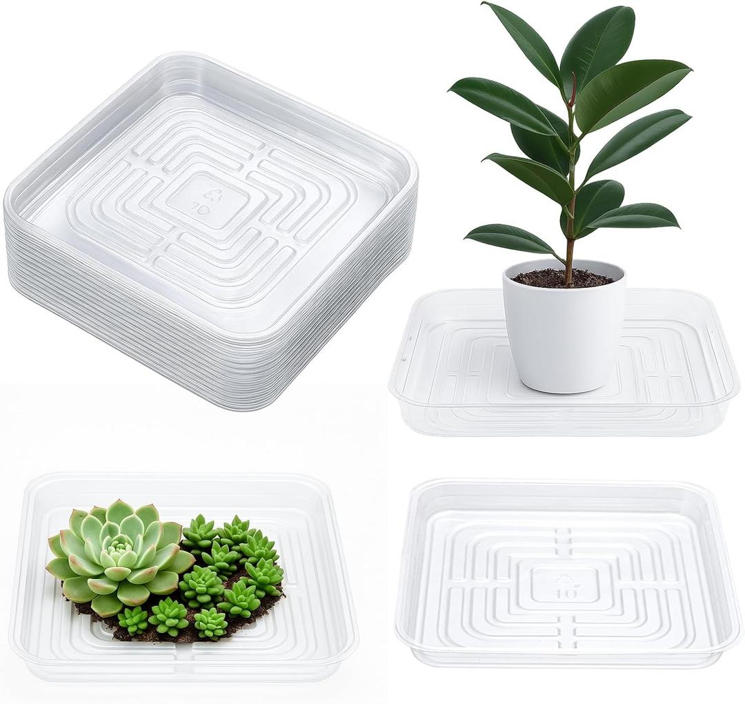 30 Pack Plant Saucers for Indoors 5, 7, 9, 11, 13 Inches Plant Trays for Pots Plastic
