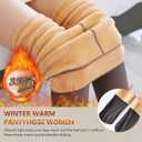 FULLSOFT 2 Pack Fleece Lined Tights Sheer Women - Fake Translucent Warm Pantyhose Leggings Sheer Thick Tights for Winter (Black, L)