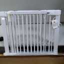 51" Extra Tall Cat Gate 30"-49.27" Wide, Auto Close, Pressure Mounted, for Cats & Small Dogs, Hallway, Stairs, Kitchen, Not Baby Gate,White
