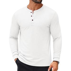 COOFANDY Men's Henley Shirts Long Sleeve Casual Button Shirts Fashion Lightweight Pullover Shirts, XXXL