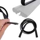 Rubber Strip for THUL-E WingBar/Aeroblade Tesla Model 3/Cybertruck/Pioneer Platform/VW/Volvo Car Roof Rack Crossbar 10Ft/120 inchs, Reduce Wind Resistance and Noise Used (Black)