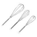 ForTomorrow Stainless Steel Whisk Set - 8"+10"+12" Thin Handle Wisk Balloon Wire Whisks Kitchen Tool for Cooking, Baking, Mixing Blending, Whisking, Beating, Stirring