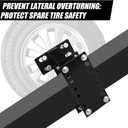 Heavy Duty Spare Tire Carrier Mount Bracket for Trailers & Boats - Locking Holder Fits 4/5/6 Lug Wheels, 4"-5.5" Bolt Patterns, Holds Up to 150 lbs