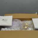 WONDERFUL 351pcs Upgrade White Plastic Plates - Plastic Dinnerware set with Fancy Gold Edges Includes 1 Table Runner 100 Disposable Plates 150 Silverware 50 Cups 50 Napkins for Wedding High End Party