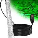 Goldlife Underwater Fishing Light with 100ft Cable, 400W 40000LM GFCI Safety Plug Brightness Green LED Submersible Light Attractants for Docks/Boats/Kayaks, IP69K Rated for Fresh & Salt Water (800W 110V Green)