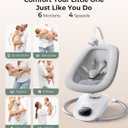 Momcozy CocoSway Baby Swing, Electric Swing for Infants with 180 Rotating Seat, 6 Soothing Sway Motions & 4 Speeds, Remote & Touchscreen, 8 Preset Lullabies, Grey