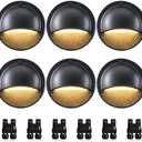 SUNVIE 5W LED Low Voltage Deck Lights, 12-24V Step Lights Outdoor with Fastlock2 Wire Connectors, Low Voltage Landscape Lighting 3000K Warm White Deck Stair Light Waterproof for Fence Post, 6 Pack