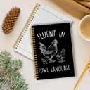 Funny Chicken Black Journal Notebook - Crazy Chicken Lady Notebooks College Ruled for Work School, Chicken Mom Gifts for Farmer, Office Supplies, Hardcover Spiral Notebook 5.5"x8.3"