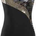 Viriber Gymnastics Leotards For Girls Gymnastics Girls' Activewear Dresses Dance Ballet Suit (15-16 Years), Black 