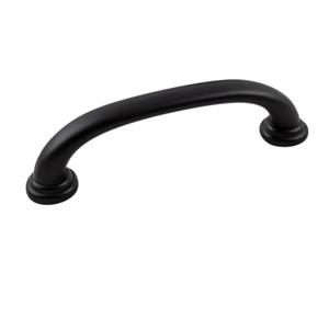 Hickory Hardware 1 Pack Solid Core Kitchen Cabinet Pulls, Luxury Cabinet Handles, Hardware for Doors & Dresser Drawers, 3-3/4 Inch (96mm) Hole Center, Matte Black, Zephyr Collection