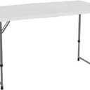 LIFETIME Fold-in-Half Adjustable Folding Table, 4 Foot