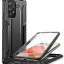 5 x Clayco Xenon Case for Samsung Galaxy A53 5G Case, [Built-in Screen Protector] Full-Body Rugged Cover Compatible with Fingerprint Reader, 6.4 inch 2022 Release Black