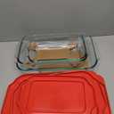 Pyrex Basics 3-Pack Glass Baking Dish Set (2QT, 3QT, 4.8QT) With BPA-Free Lids, Rectangular Glass Bakeware, Dishwasher, Microwave, Freezer & Pre-Heated Oven Safe