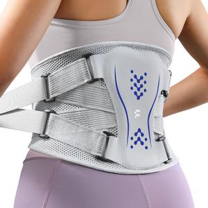 2 x Thin Back Brace for Women Lower Back Pain Relief, Slim Fit & Lightweight for Wearing Under Clothes, Ideal for Sciatica, Scoliosis, Posture, Lifting, Size M