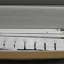 Champagne Wall Holder for Party - 40 Glasses Metal Champagne Display Stand 5-Tier Champagne Rack Shelf with Swivel Casters for Wedding Bar Decor (White)