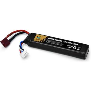 11.1V LiPo Airsoft Battery with Connector 2000mAh 30C Rechargeable Stick Batteries for Airsoft Guns Airsoft Rifle