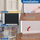 3 x 78 inch Door Draft Stopper, Strong Adhesive Under Door Sweep for Exterior & Interior Doors Insulation,Soundproof Door Bottom Weather Stripping Seal Dust Blocker and Noise Stopper,White