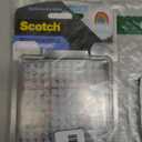 Scotch Restickable Tabs, Clear,1-in x 1-in,18-Tabs (R100)