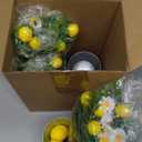 3 Sets Artificial Potted Lemon Decor Fake Fruit Lemon Flowers Table Centerpiece Faux Summer Kitchen Vases Tiered Tray Decor Farmhouse Plant for Indoor Outdoor Home Bathroom Dining