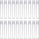 50 Pieces Clear Plastic Test Tubes 12 by 75 mm with Push Caps, 5 ml