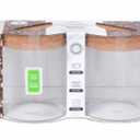 Round Glass Canisters With Cork Lids