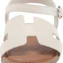 SM New York Women's Girls White and Brown Sandals, 5 Size