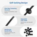 3 x 100 Pcs Nylon Universal Cable Tie Buckle for Car - Self-Locking and Easy Install Zipper Clips with Pin & Button Design - UV-Resistant Fixion Tools Zip Tie for Quick and Effortless Car Daily Repair