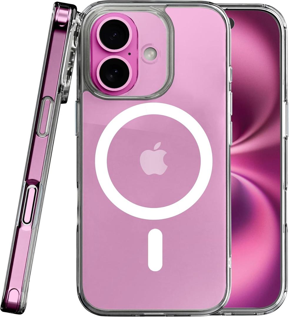 ALTURIZ for iPhone 16 Plus Case [6.7"] Compatible with MagSafe, [Military-Grade Protection], Shockproof, Non-Yellowing, Women Mens Girls Boys, Magnetic Phone Case for iPhone 16 Plus, Clear