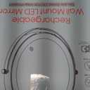 Rocollos Rechargeable Wall Mounted Lighted Makeup Mirror, 8 Inch Double-Sided LED Vanity Mirror 1X/10X Magnification,3 Color Lights Touch Screen Dimmable 360Swivel 13 Inch Extendable