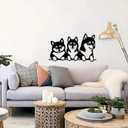 simpnavi Elegant Metal Wall Decor, 3 Cute Dog Design for Living Room, Dining Room or Kitchen, Unique Wall Art to Inspire (12inch)