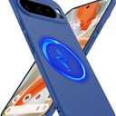 Magnetic Slim Case Fit for Google Pixel 9 Pro XL (2024) [Compatible with Magsafe] Ultra-Thin Lightweight Durable Minimalist Matte Hard Cover Case Shockproof Non Slip Ring-Blue