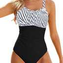 Modest One Piece Swimsuit Women Tummy Control 2025 Long Torso Slimming Bathing Suit Cute Floral Swim Suits 2XL