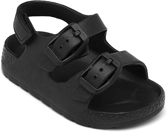 ChayChax Toddler Boys Girls Double Buckle Sandals Children's Adjustable Back Strap Water Sandal Size 7